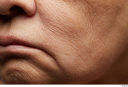 Face Mouth Cheek Skin Woman Overweight Wrinkles Studio photo references